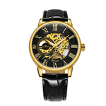 WINNER Classic Golden Skeleton Mechanical Watch Men Stainless Steel Strap Watches Top Brand Luxury Vip Drop Shipping Wholesale