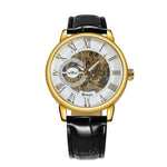 WINNER Classic Golden Skeleton Mechanical Watch Men Stainless Steel Strap Watches Top Brand Luxury Vip Drop Shipping Wholesale